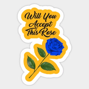 Flower Blue Rose Sticker